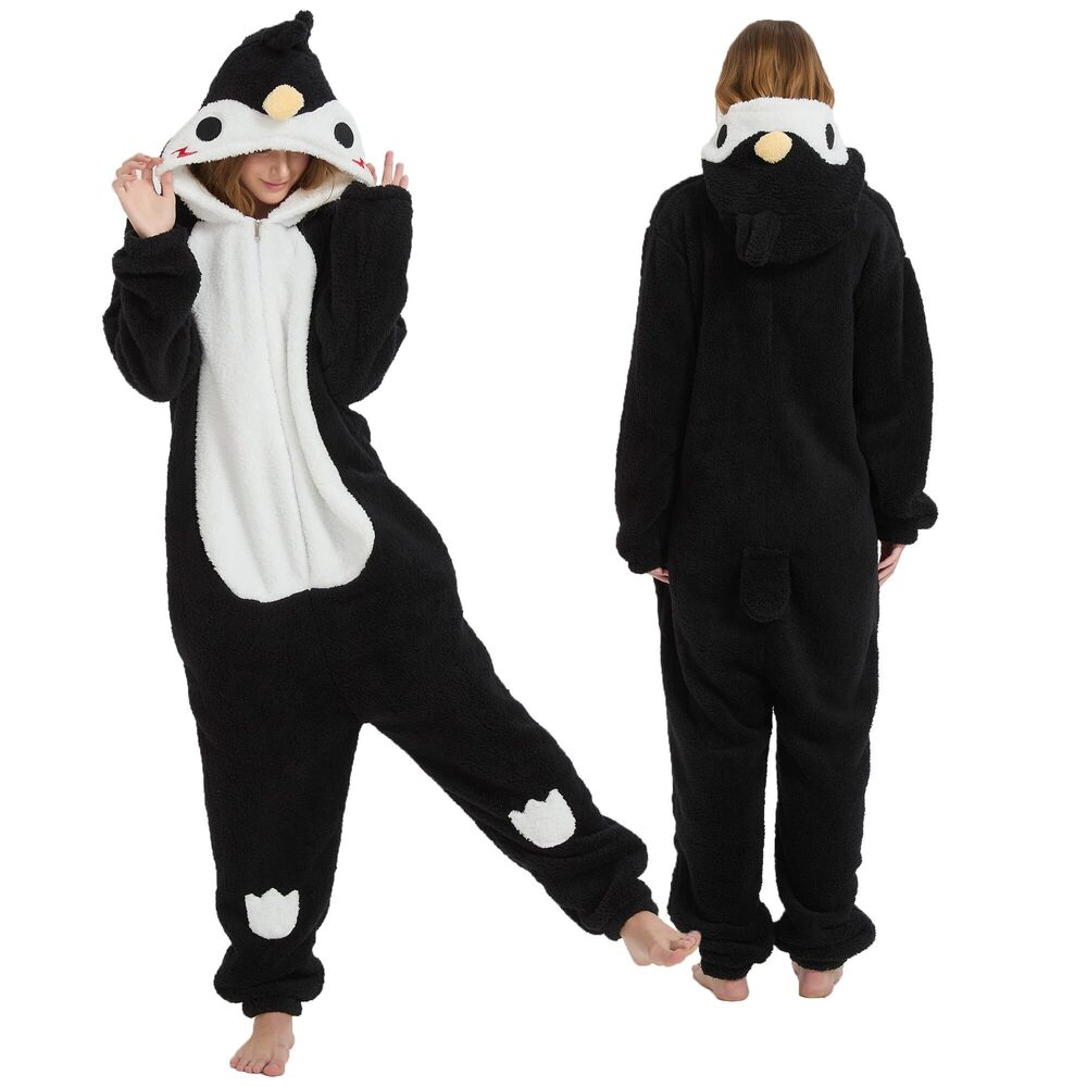8960 Penguin Onesie Animal Adult Halloween Pajamas Costume Cosplay